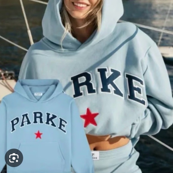 PARKE NWOT sky Blue coastal collection Hoodie